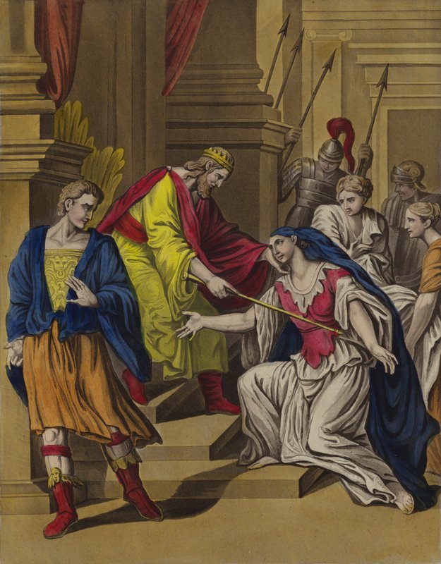 Esther before Ahasuerus by English School