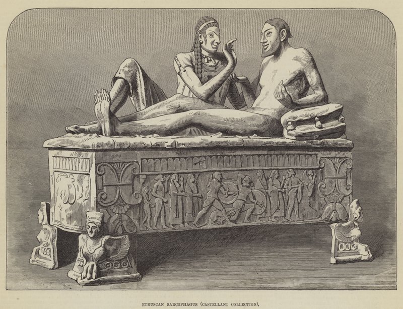 Etruscan Sarcophagus, Castellani Collection by English School