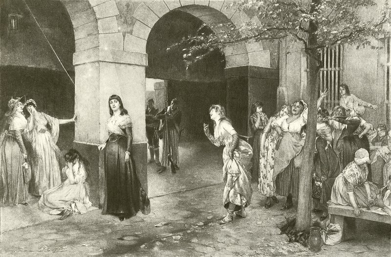 Mme Roland in the Prison of Ste Pelagie by English School
