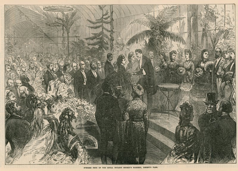 Evening fete at the Royal Botanic Societys Gardens, Regents Park, London by English School