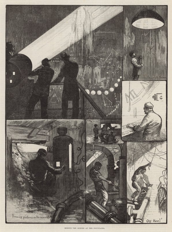 Evening Fete for the Benefit of the London Hospitals - Behind the Scenes at the Fountains by English School