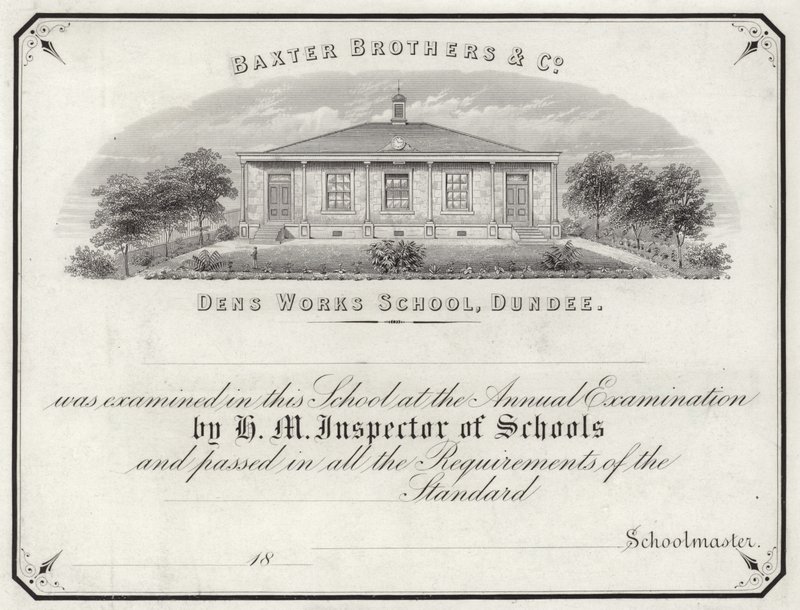 Examination Certificate from Dens Works School by English School