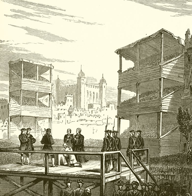 Execution of Lord Derwentwater on Tower Hill, 1716 by English School