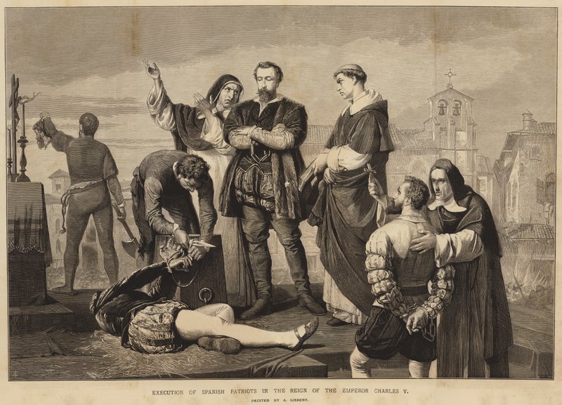 Execution of Spanish Patriots in the Reign of the Emperor Charles V by English School