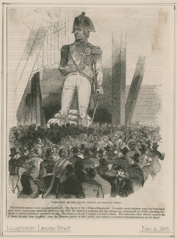 Exhibition of the Nelson Statue at Charing Cross by English School
