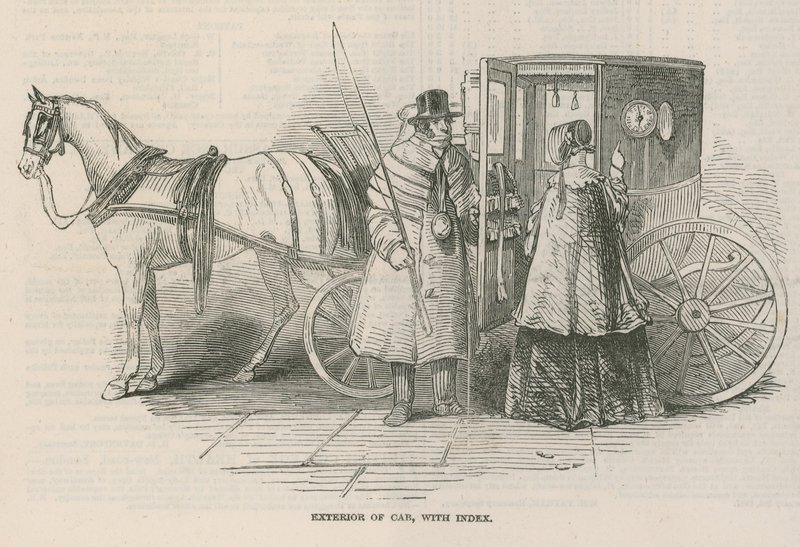 Exterior of a cab by English School