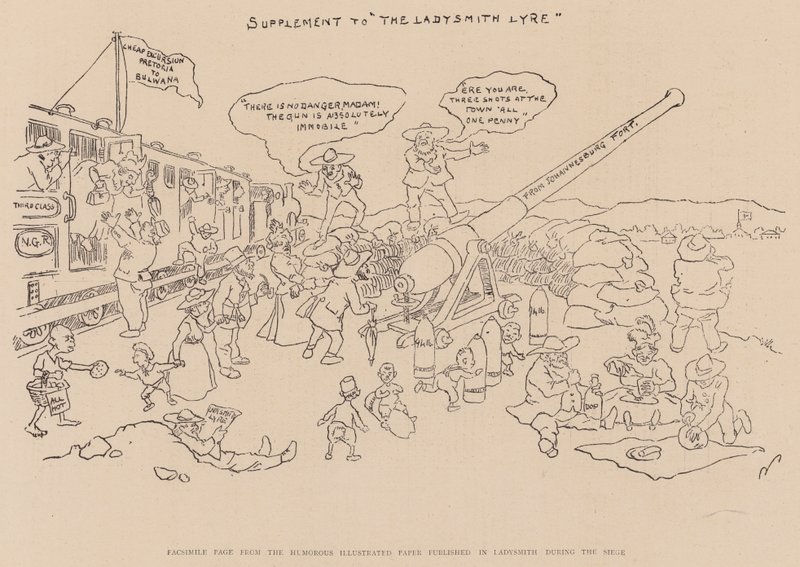 Facsimile Page from the Humorous Illustrated Paper Published in Ladysmith During the Siege by English School