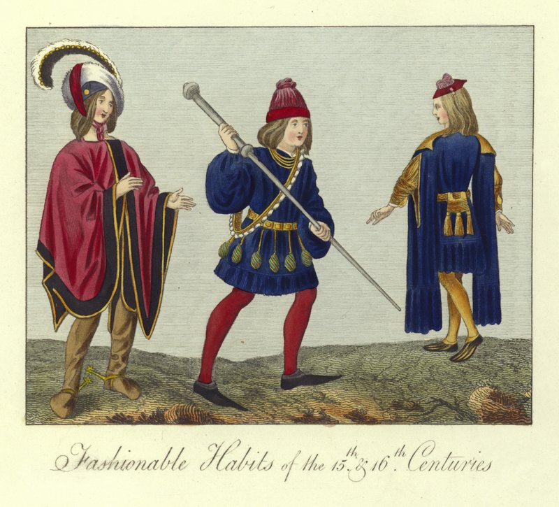 Fashionable Habits of the 15th and 16th Centuries by English School