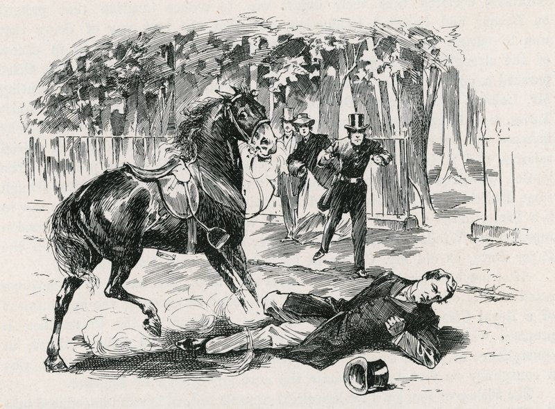 Fatal Accident to Sir Robert Peel, Constitution Hill by English School