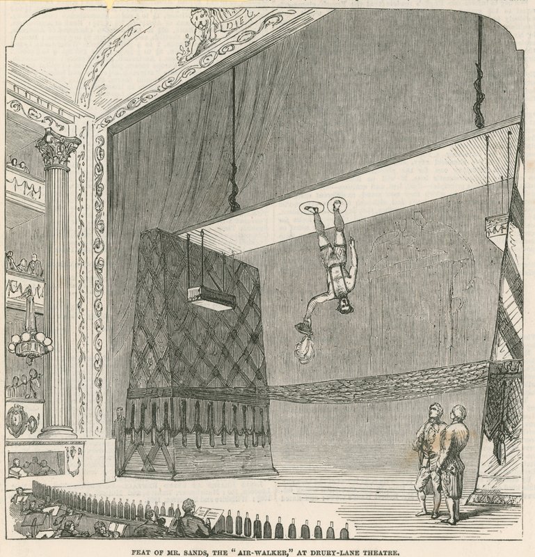 Feat of Mr Sands, the Air-Walker, at Drury Lane Theatre, London by English School