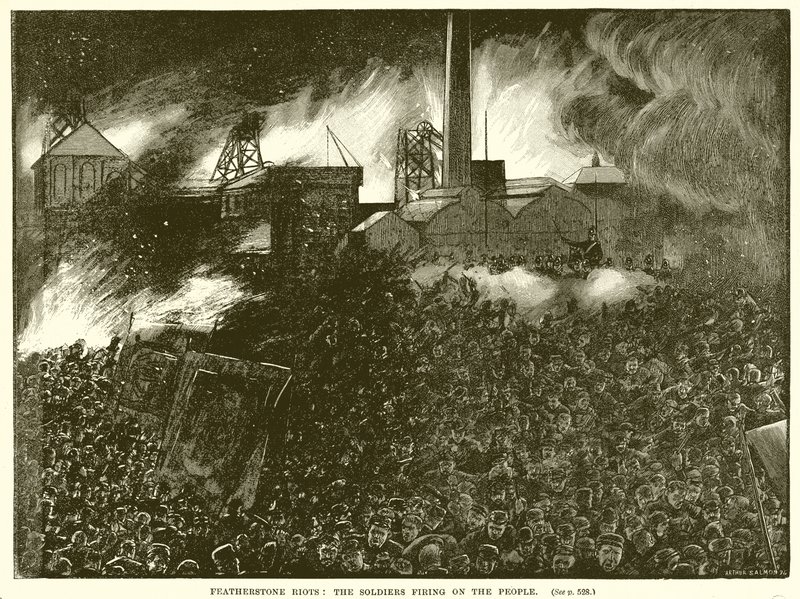 Featherstone Riots: The Soldiers Firing on the People by English School
