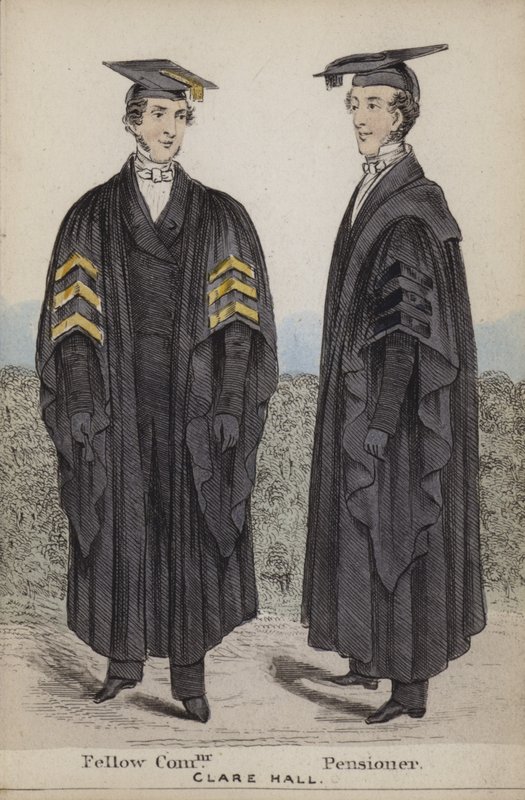 Fellow Commoner, Pensioner, Clare Hall by English School