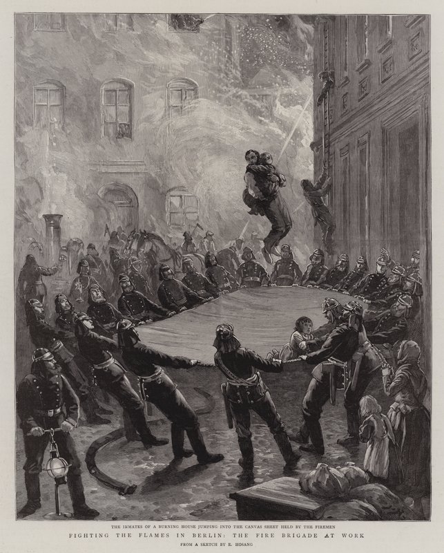 Fighting the Flames in Berlin, the Fire Brigade at Work by English School