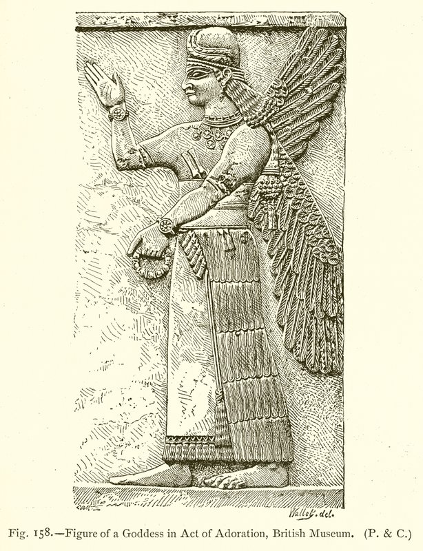 Figure of a Goddess in Act of Adoration, British Museum by English School