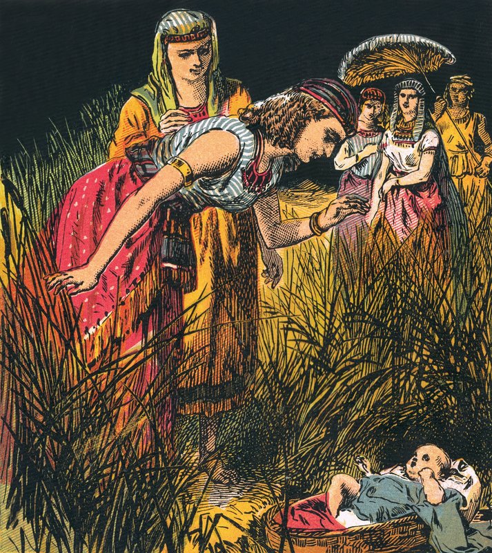 Finding the Infant Moses by English School