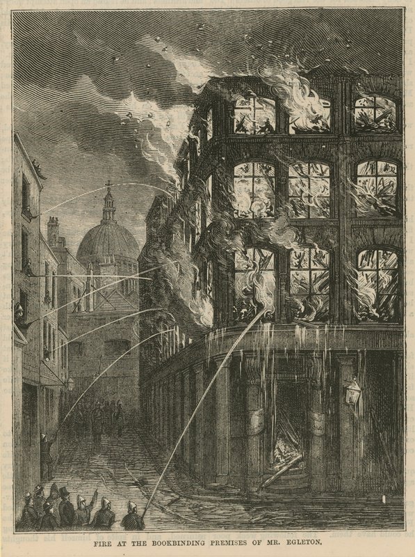 Fire at the Bookbinding Premises of Mr Egleton by English School