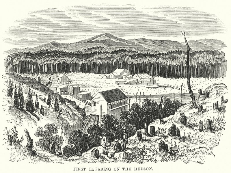 First Clearing on the Hudson by English School