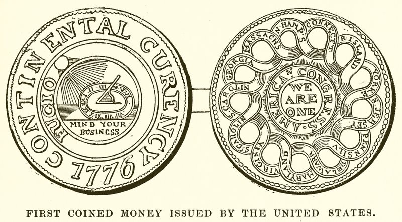 First Coined Money Issued by the United States by English School