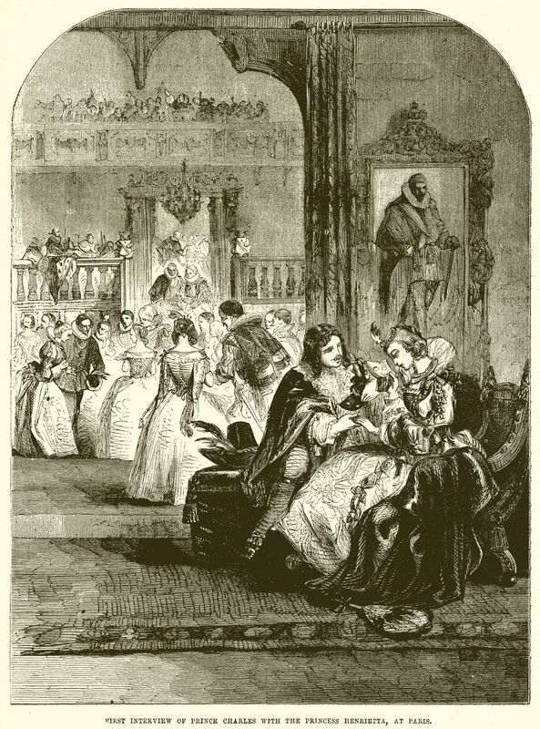 First Interview of Prince Charles with the Princess Henrietta at Paris by English School
