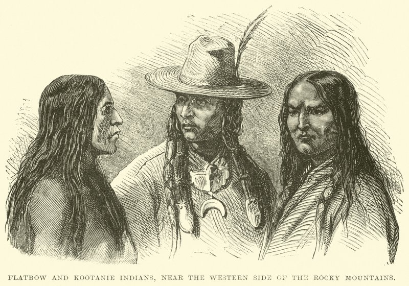 Flatbow and Kootanie Indians, near the Western side of the Rocky Mountains by English School