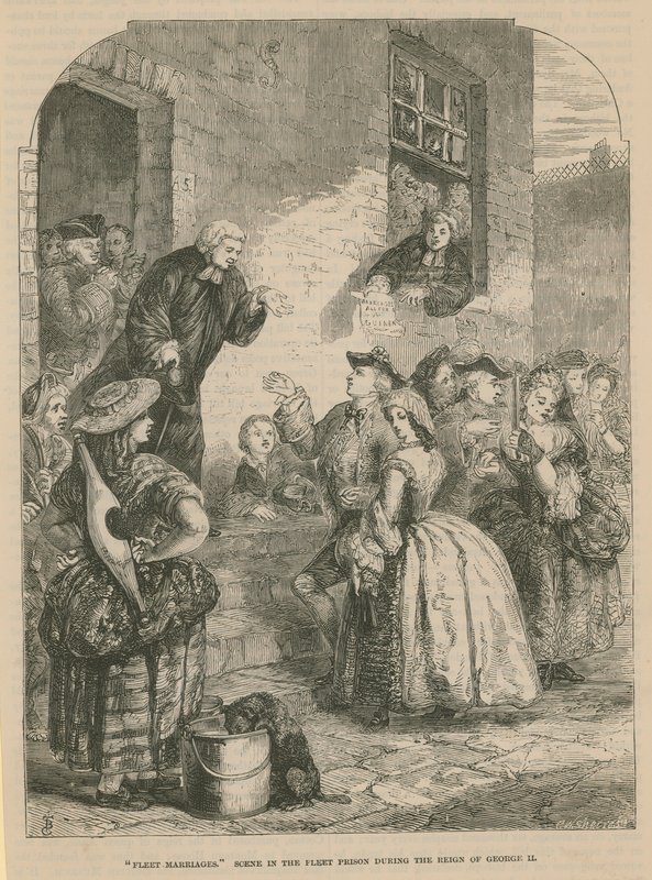Fleet Marriages; Scene in the Fleet Prison during the Reign of King George II by English School