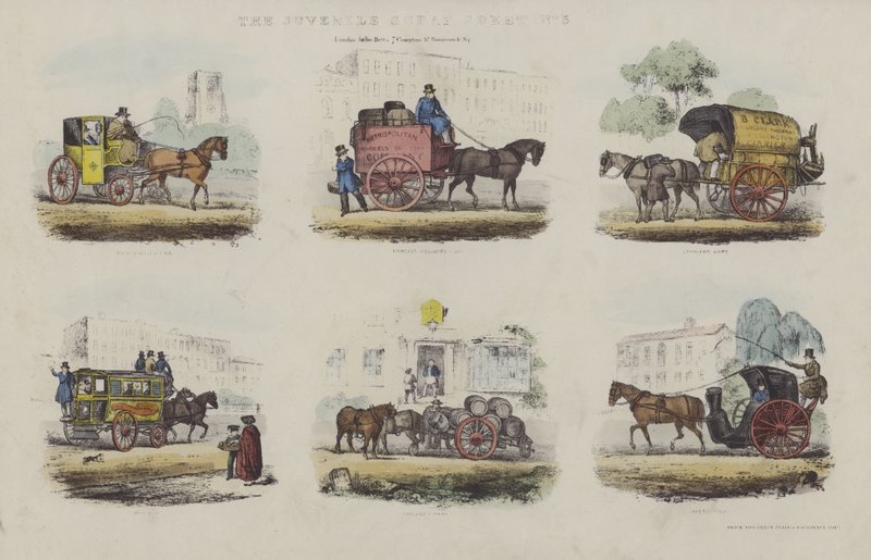 Forms of transport in Mid 19th Century London by English School