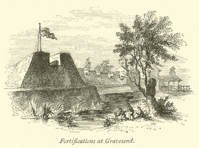 Fortifications at Gravesend by English School