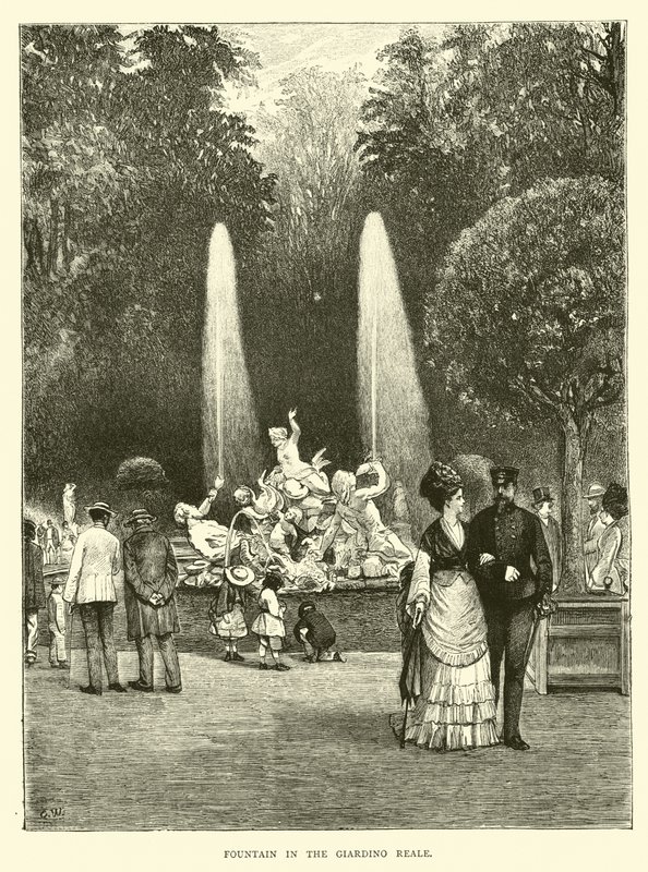 Fountain in the Giardino Reale by English School