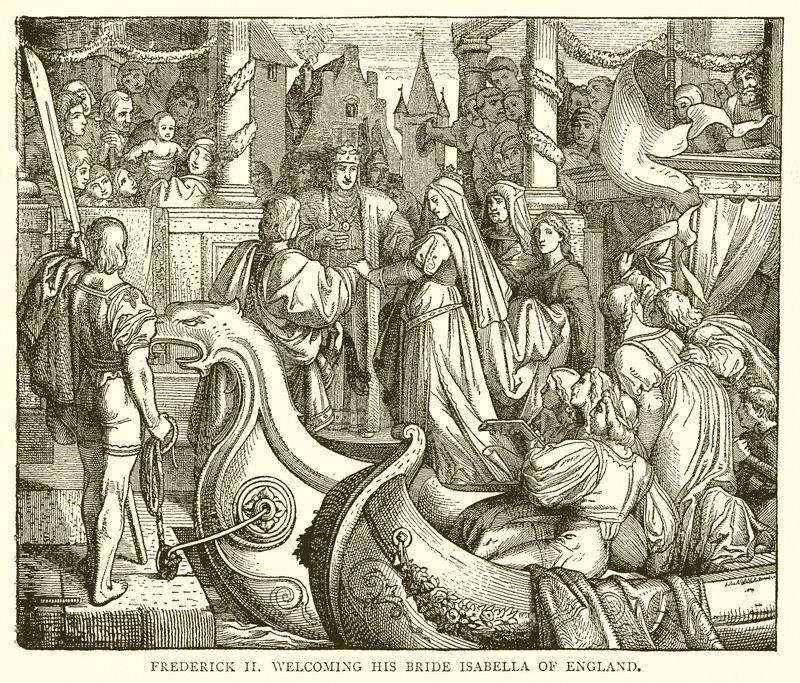 Frederick II Welcoming His Bride Isabella of England by English School