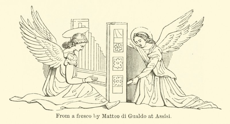 From a Fresco by Matteo di Gualdo at Assisi by English School