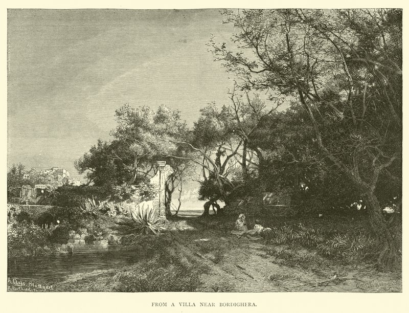 From a Villa Near Bordighera by English School