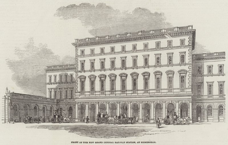 Front of the New Grand Central Railway Station, at Birmingham by English School
