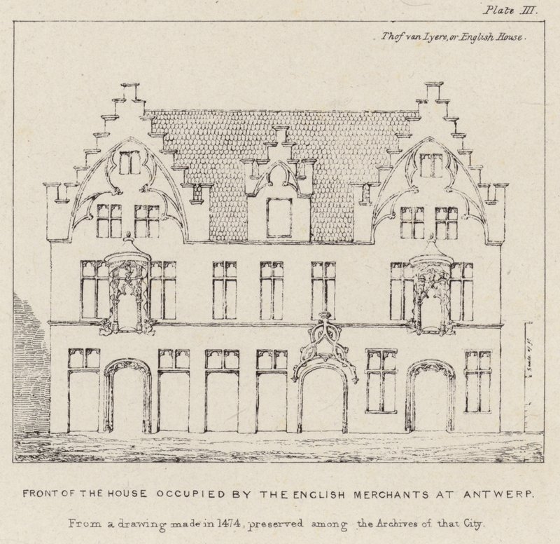 Front of the House Occupied by the English Merchants at Antwerp by English School