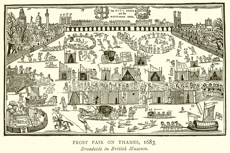 Frost Fair on Thames, 1683 by English School