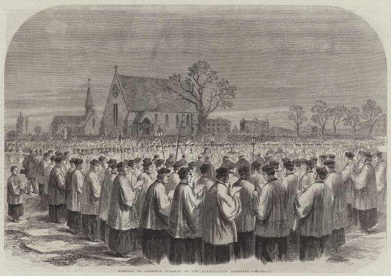 Funeral of Cardinal Wiseman in the Kensal-Green Cemetery by English School