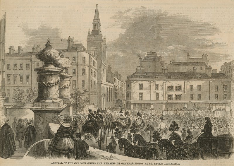 Funeral of Sir Thomas Picton by English School