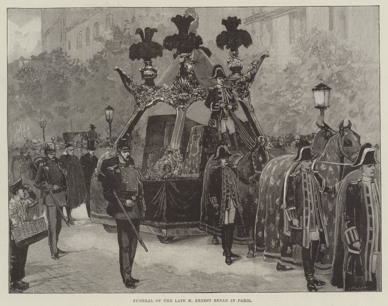 Funeral of the late M Ernest Renan in Paris by English School