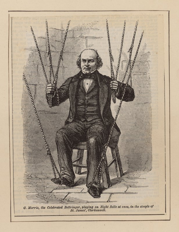 G. Morris, the Celebrated Bellringer, Playing on Eight Bells at Once by English School