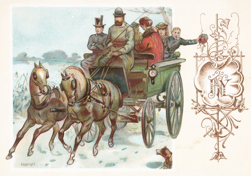 Galloping Horses and Stagecoach by English School