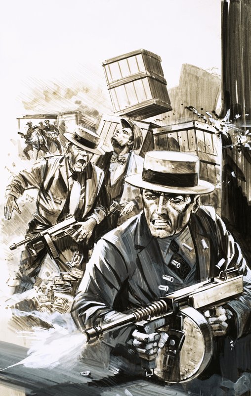 Gangsters Fight it Out with the FBI by English School