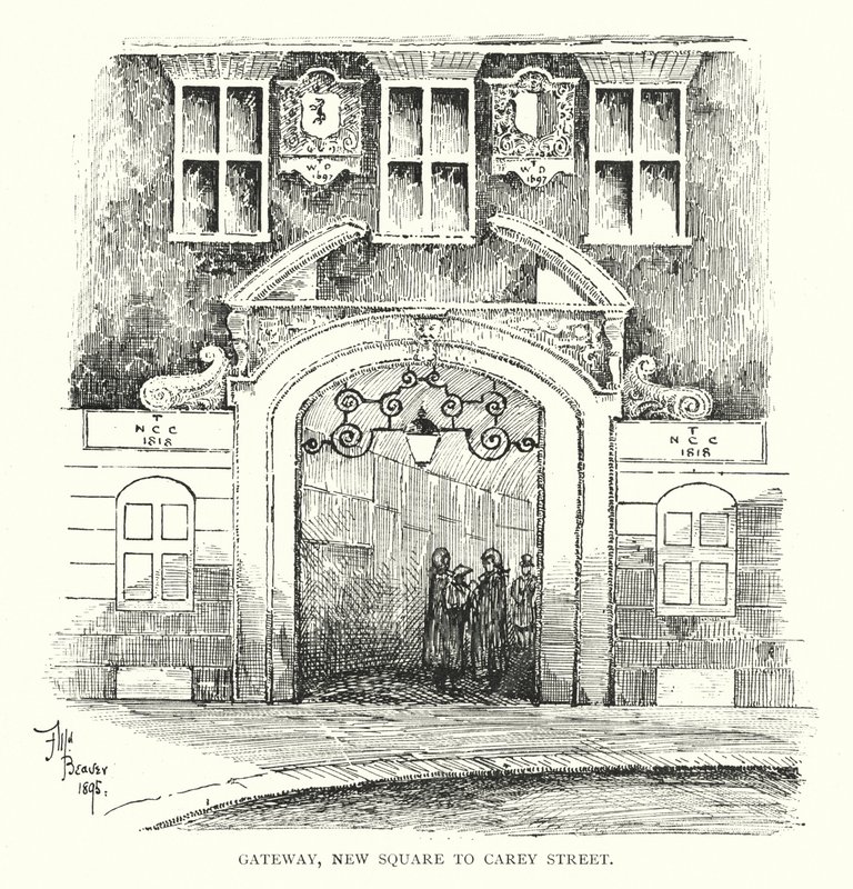 Gateway, New Square to Carey Street by English School