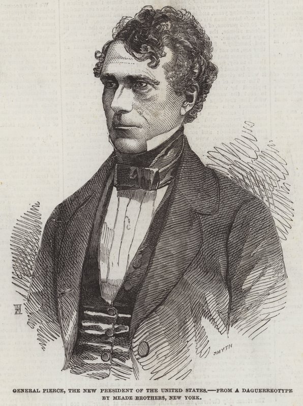 General Pierce, the New President of the United States by English School