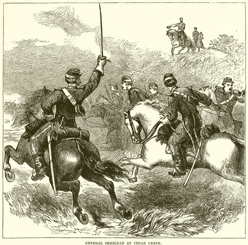 General Sheridan at Cedar Creek by English School