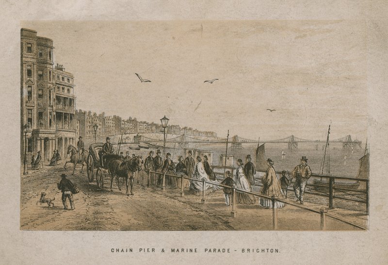 General View of the Chain Pier and Marine Parade in Brighton by English School