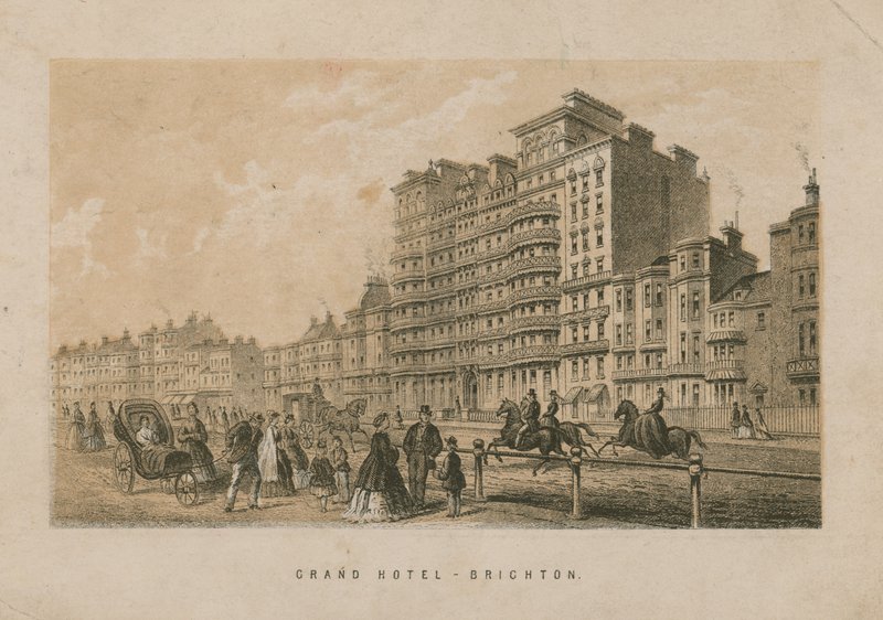 General View of the Grand Hotel in Brighton by English School