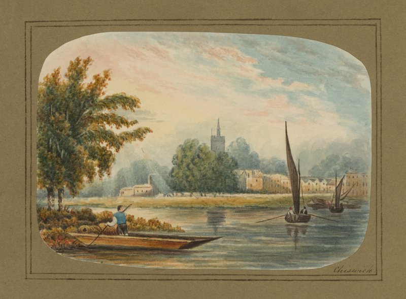 General View over the River Thames at Chiswick by English School