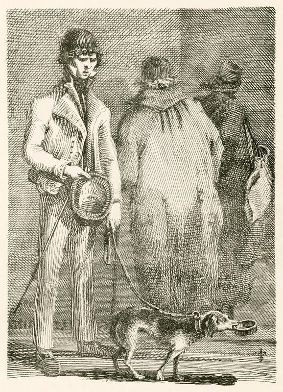 George Dyball, a Blind Beggar of Considerable Notoriety, and His Dog Nelson by English School