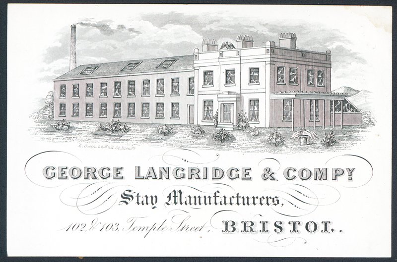 George Langridge & Company, Stay Manufacturers, Trade Card by English School