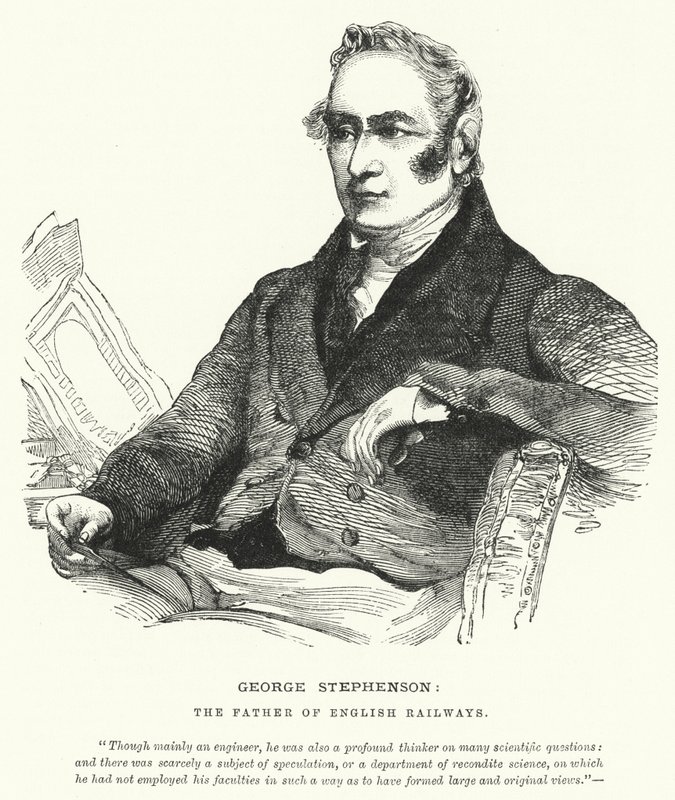 George Stephenson, the Father of English Railways by English School