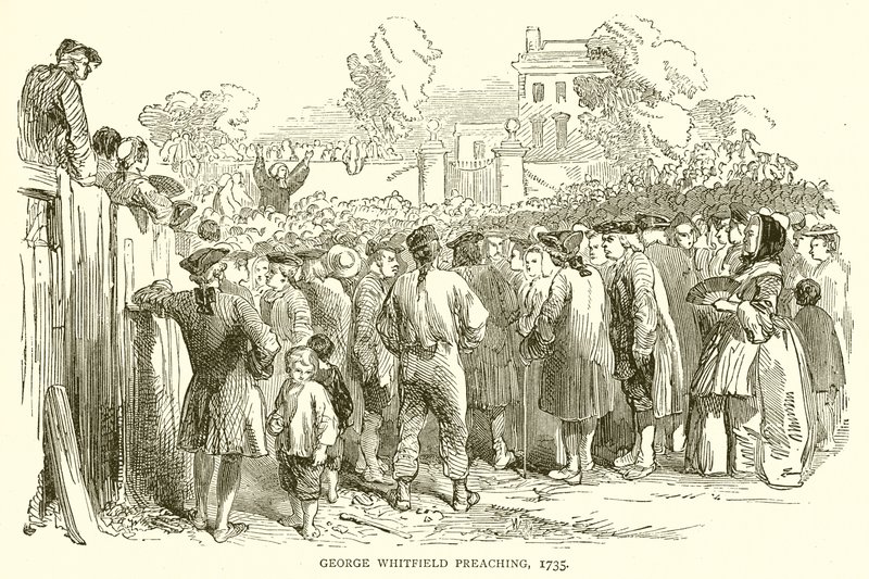 George Whitefield Preaching, 1735 by English School